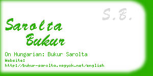 sarolta bukur business card